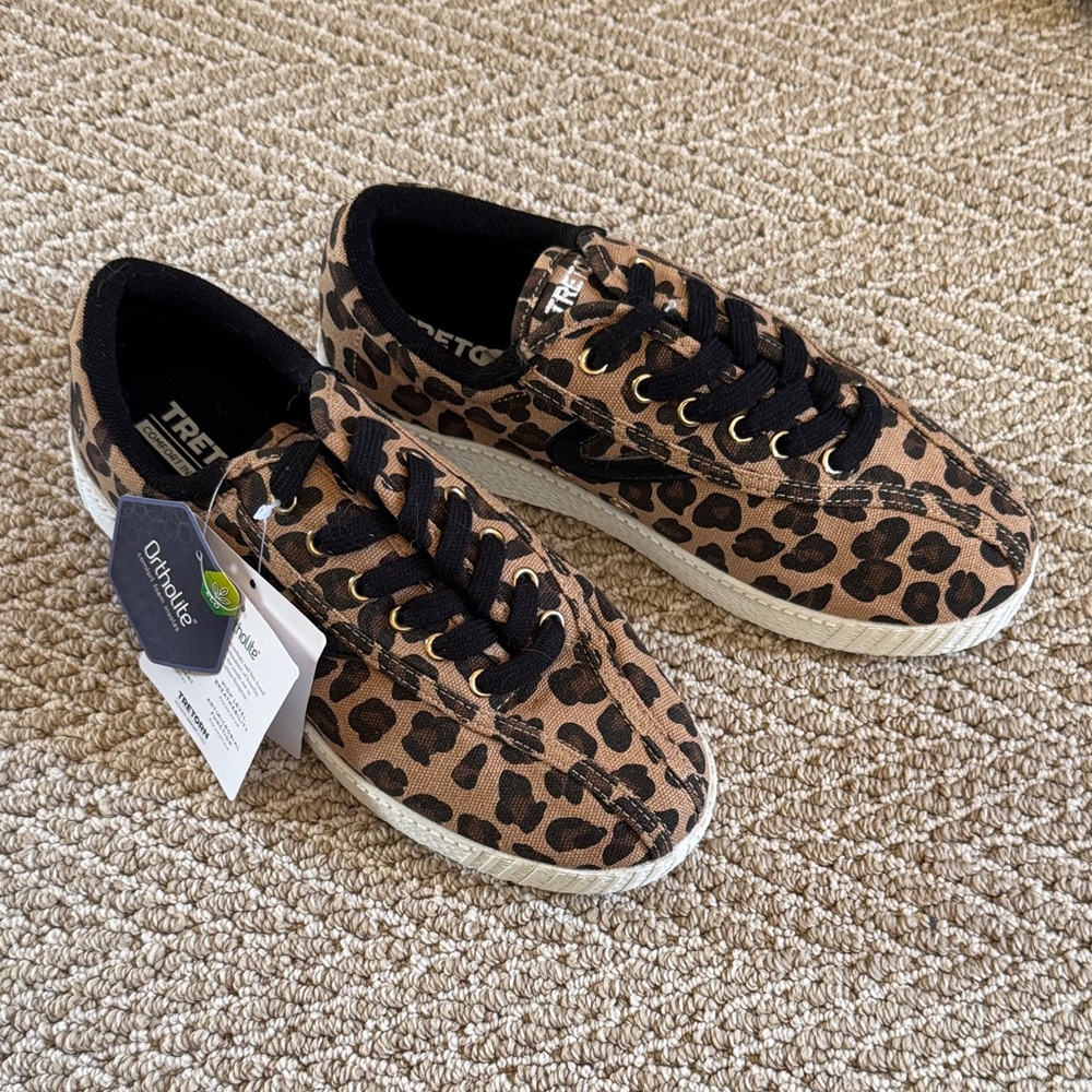 Tretorn Animal Print Sneakers with Black Accents